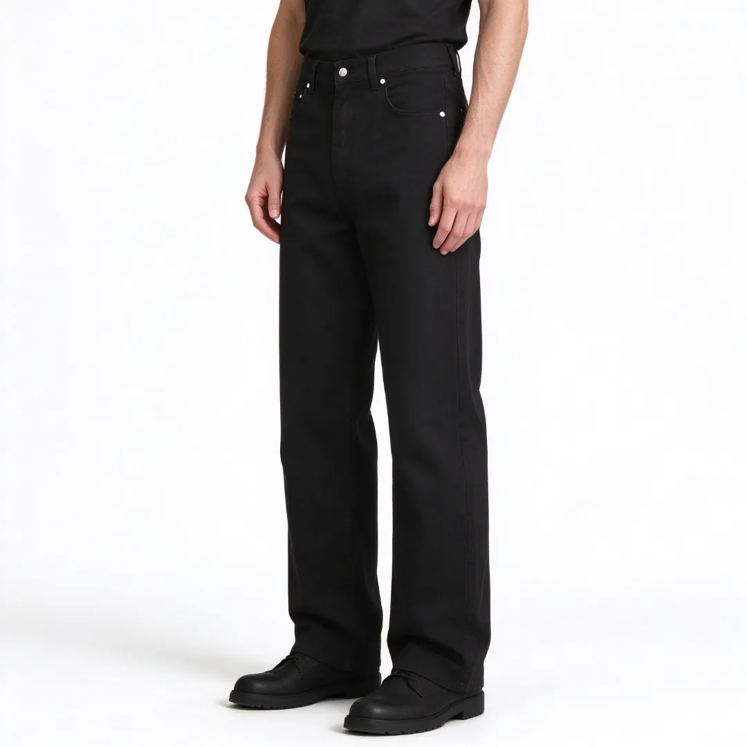 Louis Vuitton studded solid color straight leg trousers